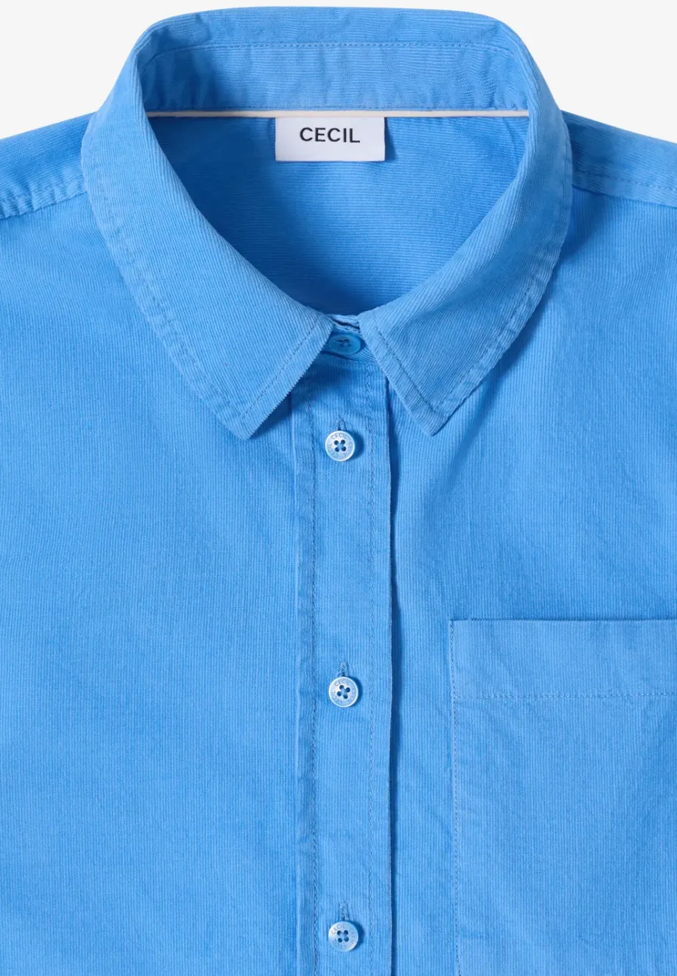Overhemdblouse in effen kleur