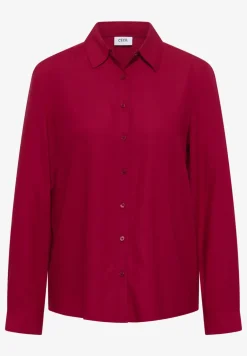 Overhemdblouse in effen kleur