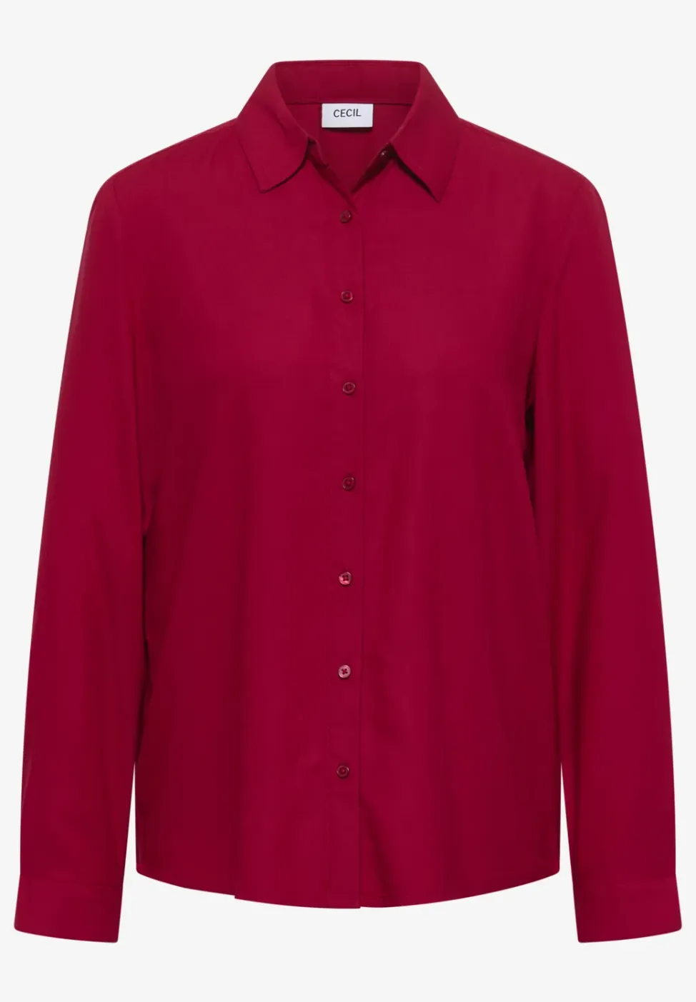 Overhemdblouse in effen kleur