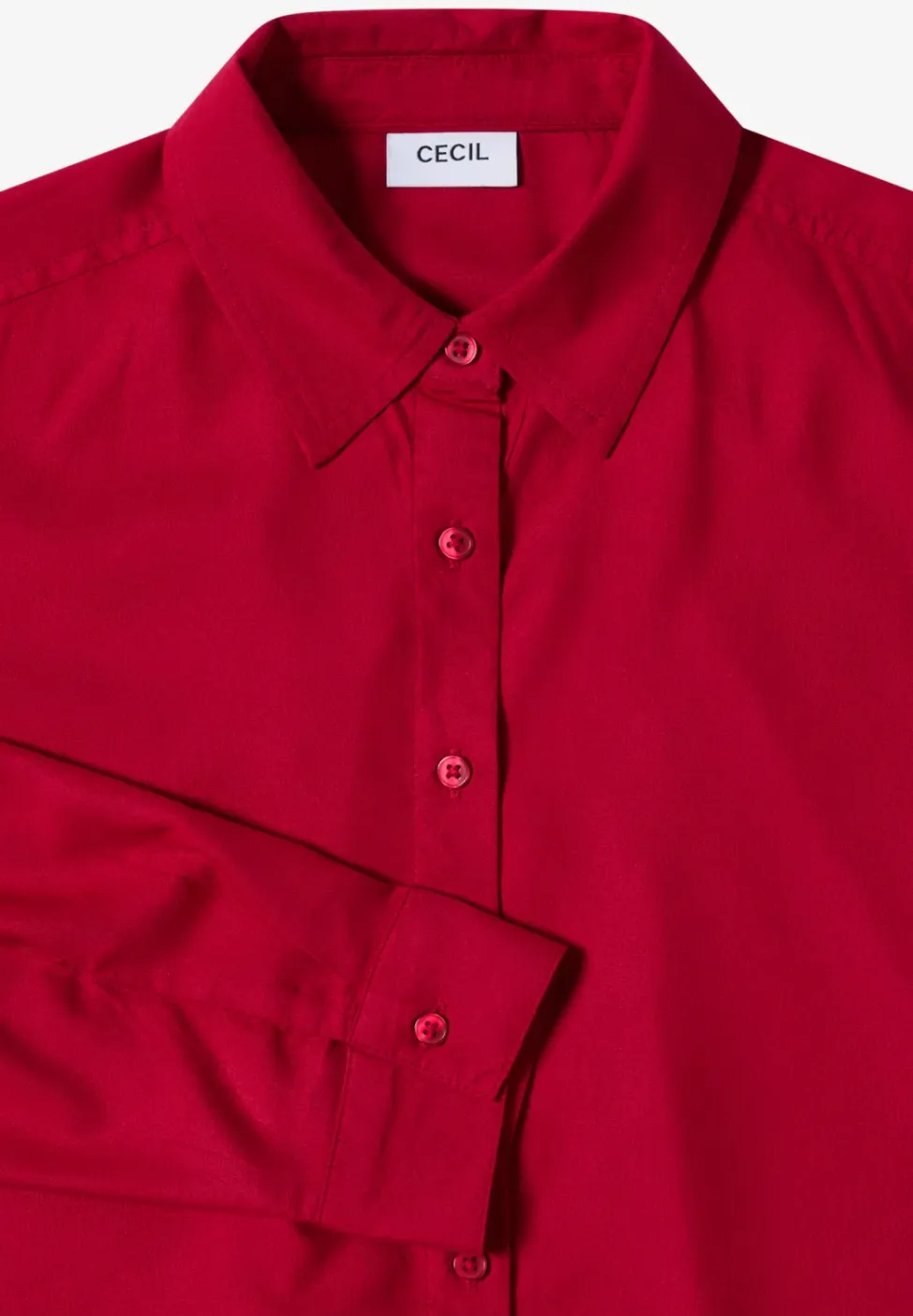 Overhemdblouse in effen kleur