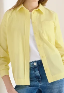 Overhemdblouse in effen kleur