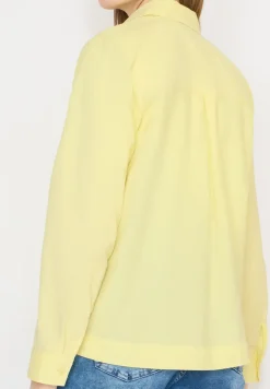 Overhemdblouse in effen kleur