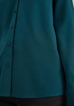 Overhemdblouse in effen kleur