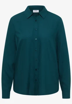 Overhemdblouse in effen kleur