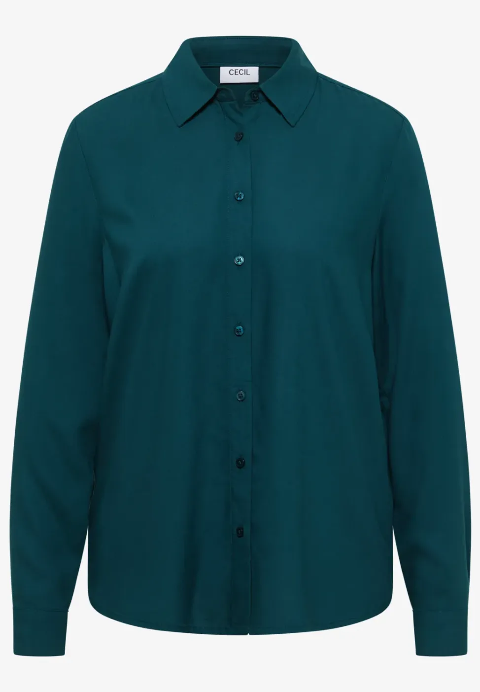 Overhemdblouse in effen kleur