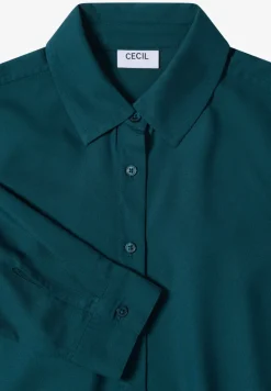 Overhemdblouse in effen kleur