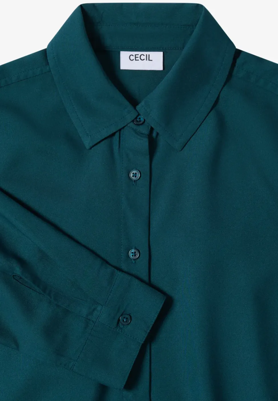 Overhemdblouse in effen kleur