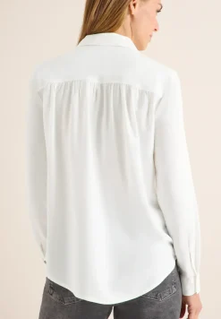 Overhemdblouse in effen kleur
