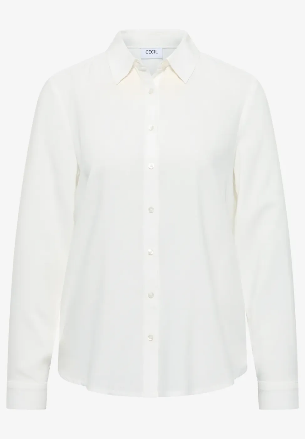 Overhemdblouse in effen kleur