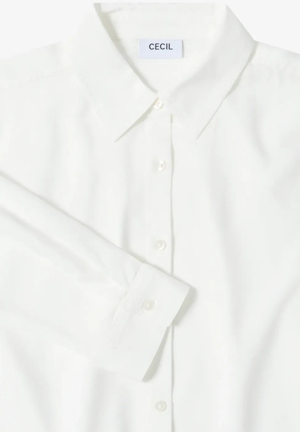 Overhemdblouse in effen kleur