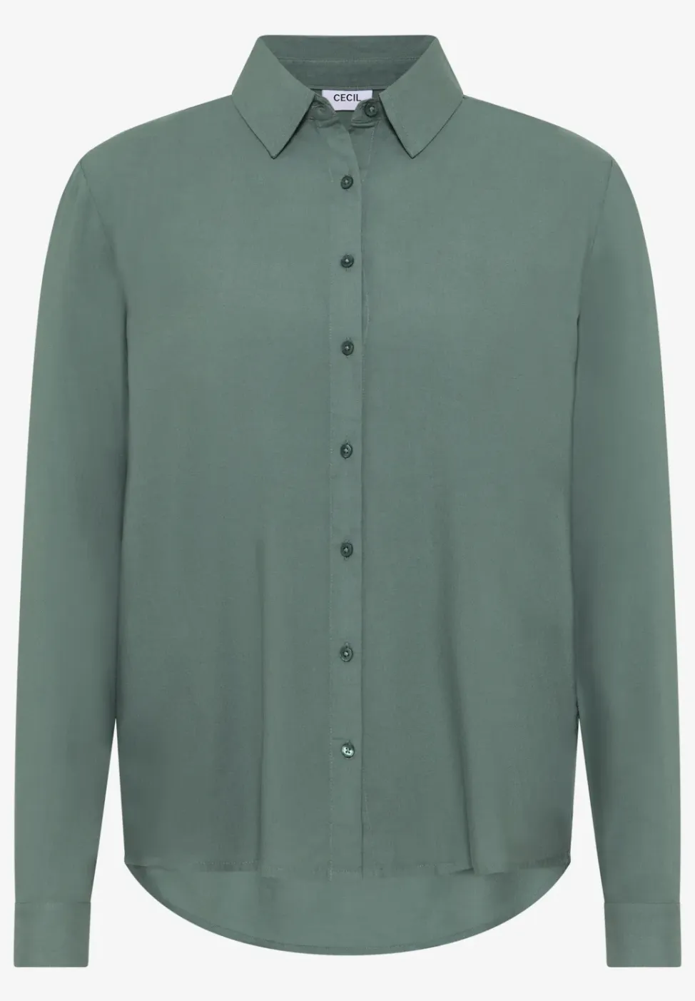 Overhemdblouse in effen kleur