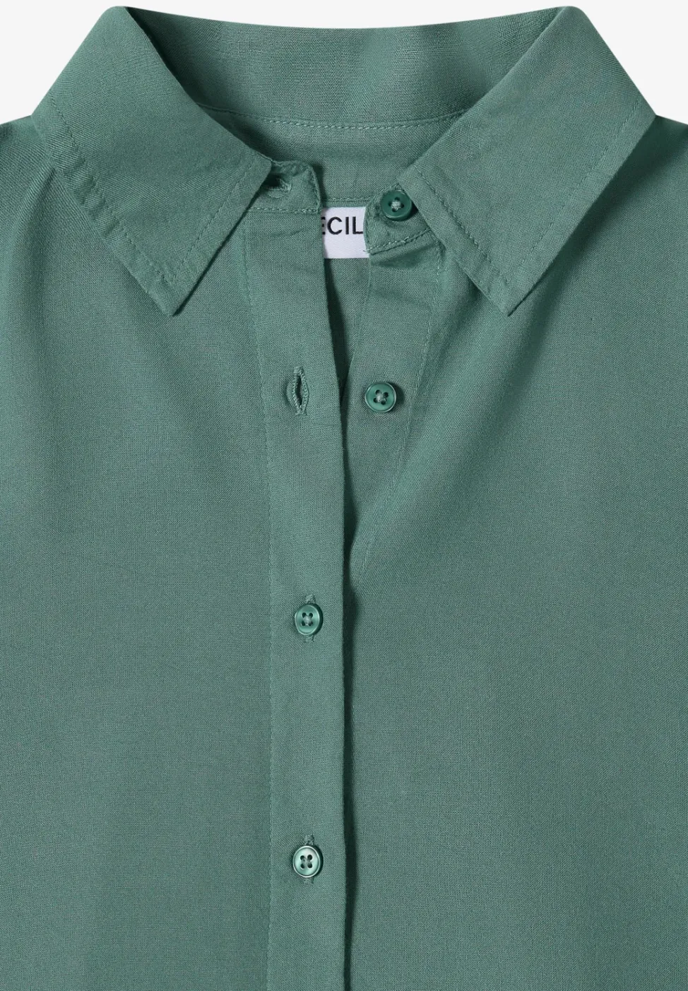 Overhemdblouse in effen kleur
