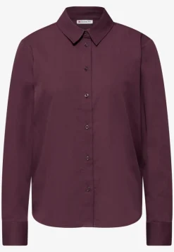 Overhemdblouse in effen kleur