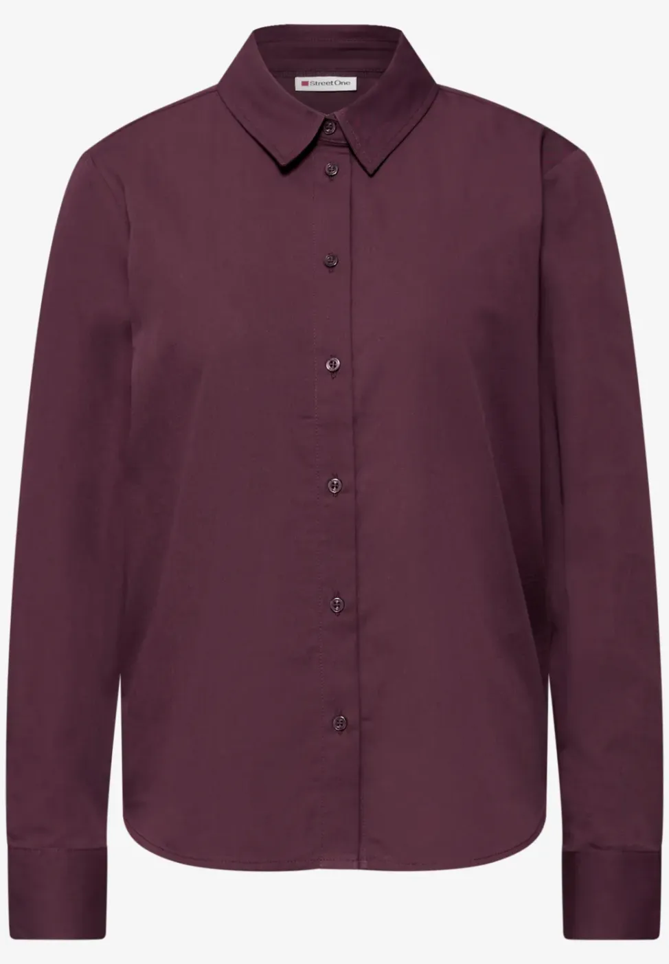 Overhemdblouse in effen kleur
