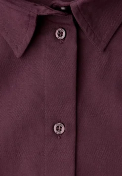 Overhemdblouse in effen kleur