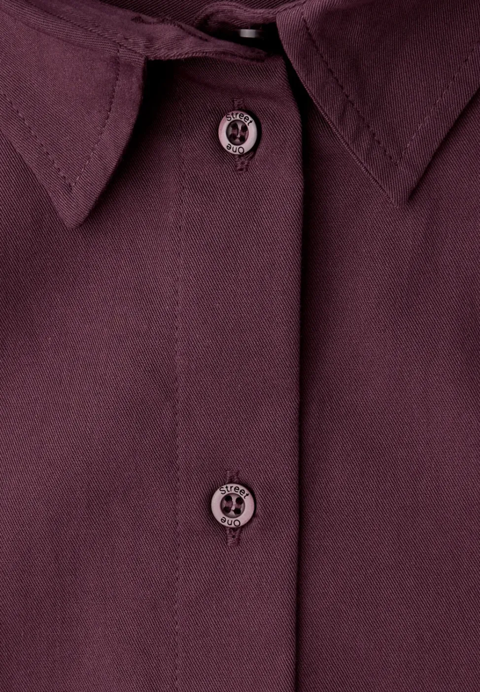 Overhemdblouse in effen kleur
