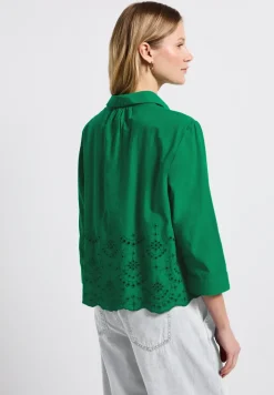 Overhemd blouse met borduursel