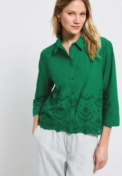 Overhemd blouse met borduursel