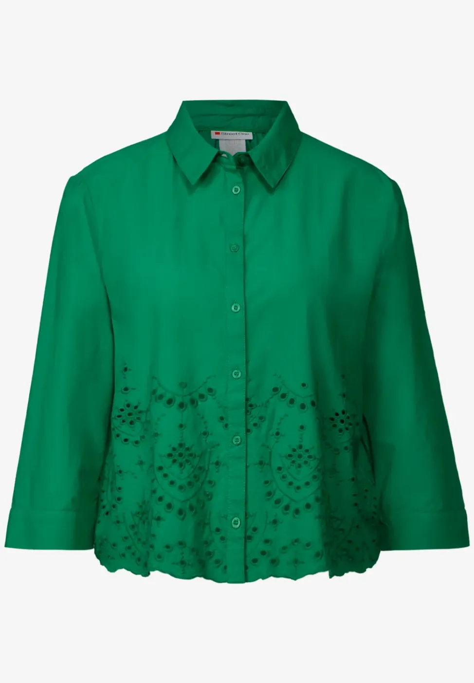 Overhemd blouse met borduursel