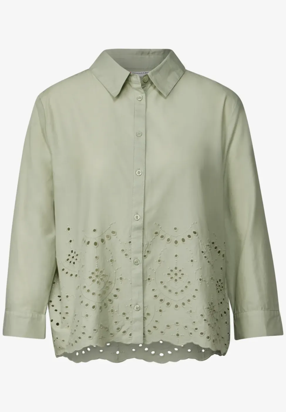 Overhemd blouse met borduursel