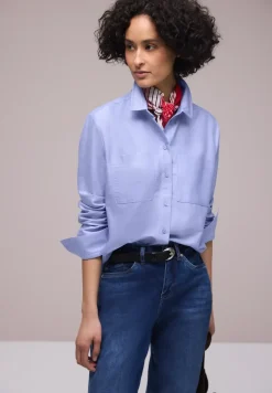 Overhemdblouse met borstzakken