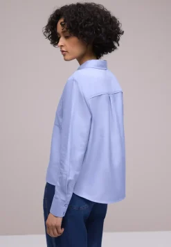 Overhemdblouse met borstzakken