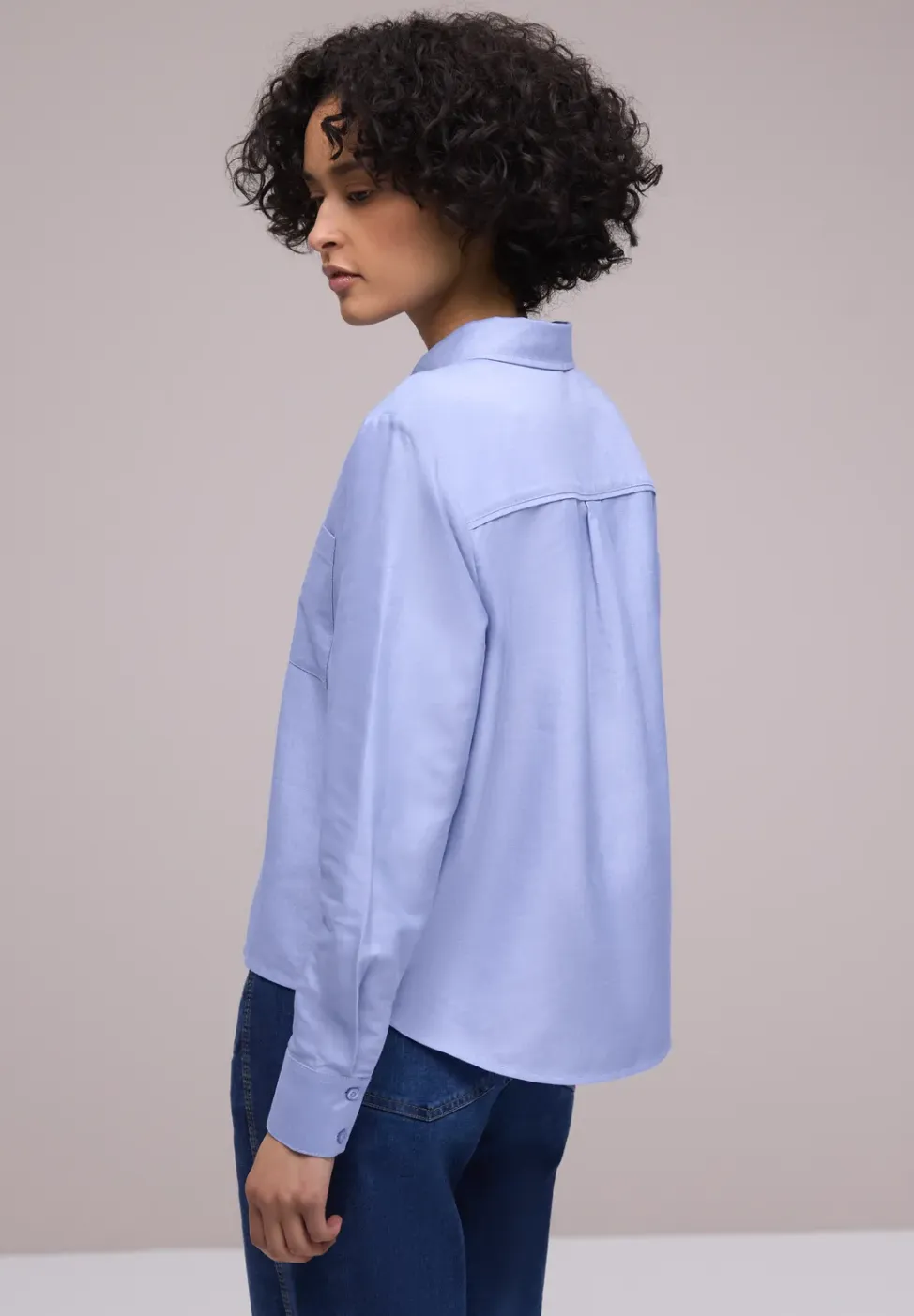 Overhemdblouse met borstzakken