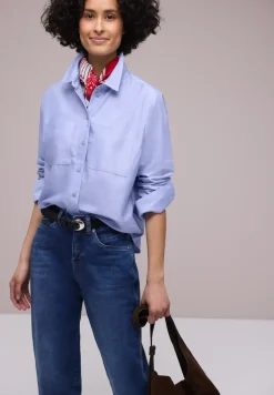 Overhemdblouse met borstzakken