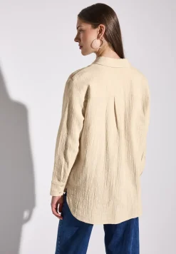 Overhemdblouse met borstzakken