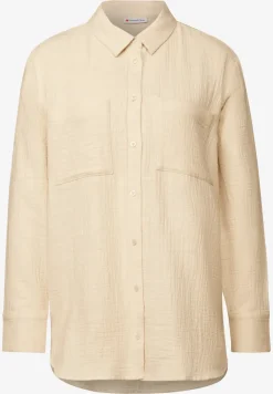 Overhemdblouse met borstzakken