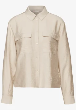 Overhemdblouse met borstzakken