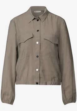 Overhemdblouse met borstzakken