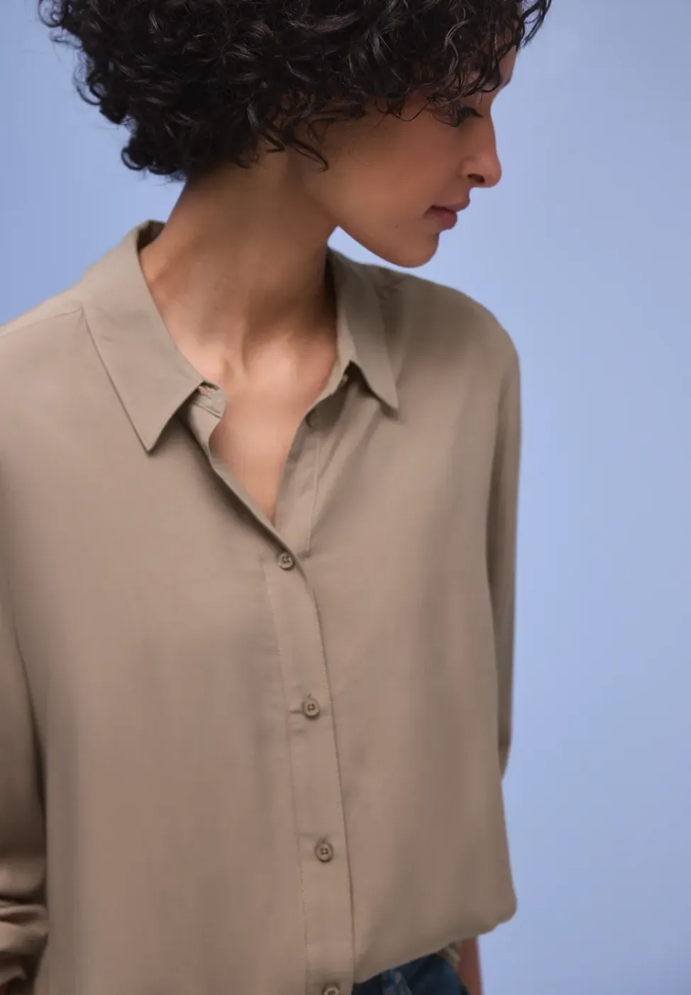 Overhemdblouse met college details