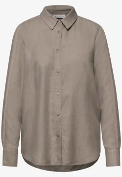 Overhemdblouse met getapete details