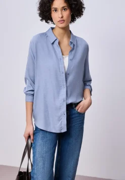 Overhemdblouse met getapete details