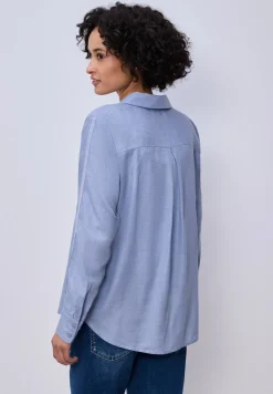 Overhemdblouse met getapete details