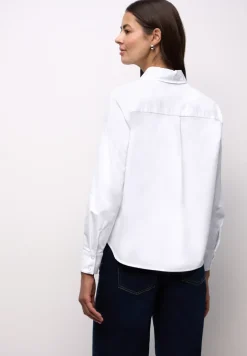 Overhemdblouse met getapete details