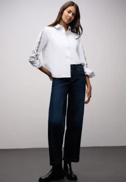 Overhemdblouse met getapete details