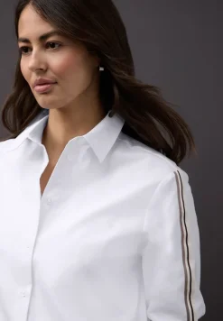 Overhemdblouse met getapete details