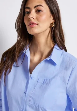 Overhemdblouse met glitterdetails