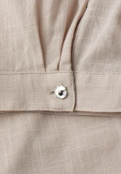 Overhemdblouse met korte mouwen in effen kleur