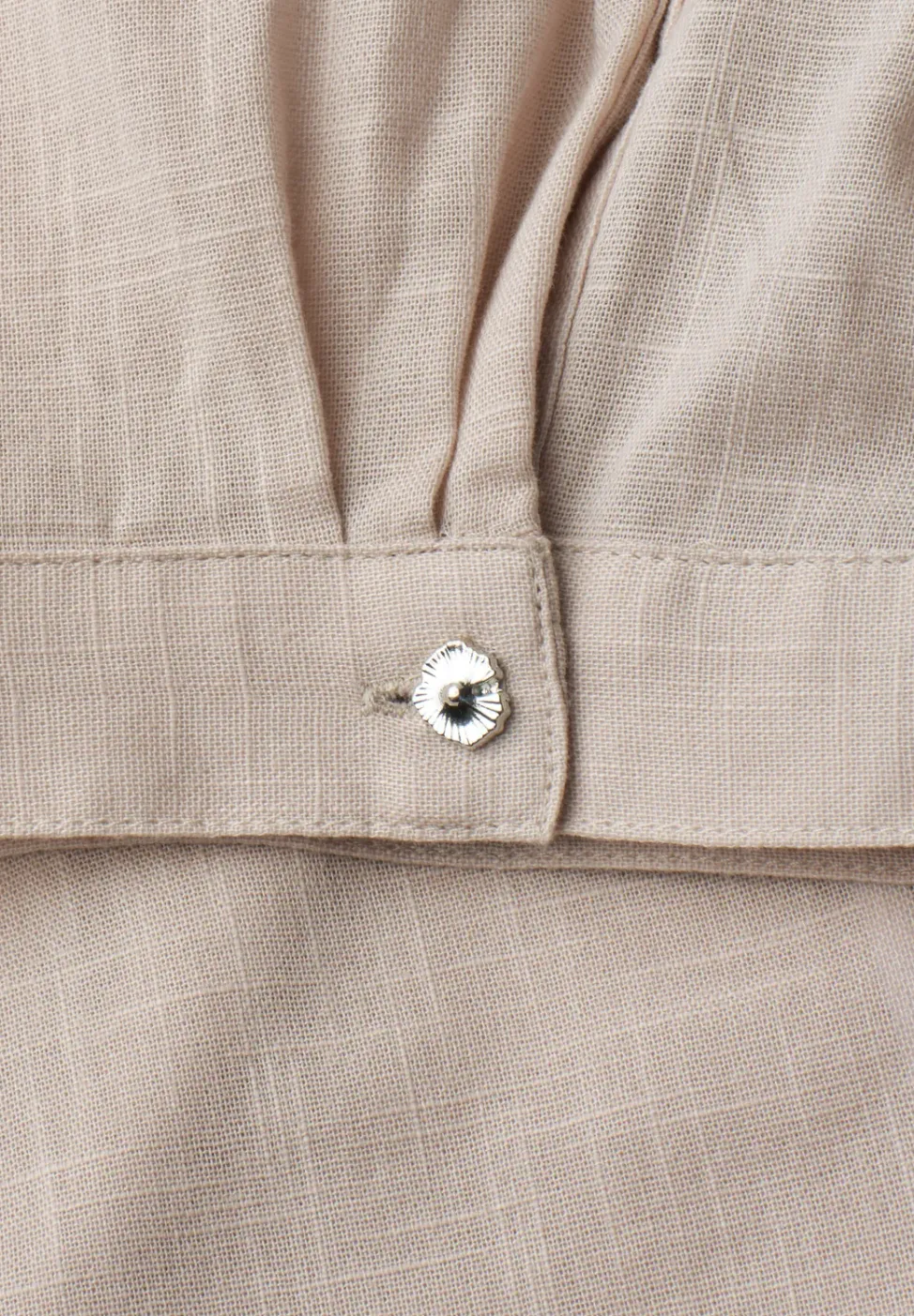 Overhemdblouse met korte mouwen in effen kleur