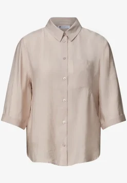 Overhemdblouse met 3/4 mouwen en borstzak