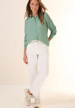 Overhemdblouse met structuur