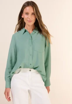 Overhemdblouse met structuur