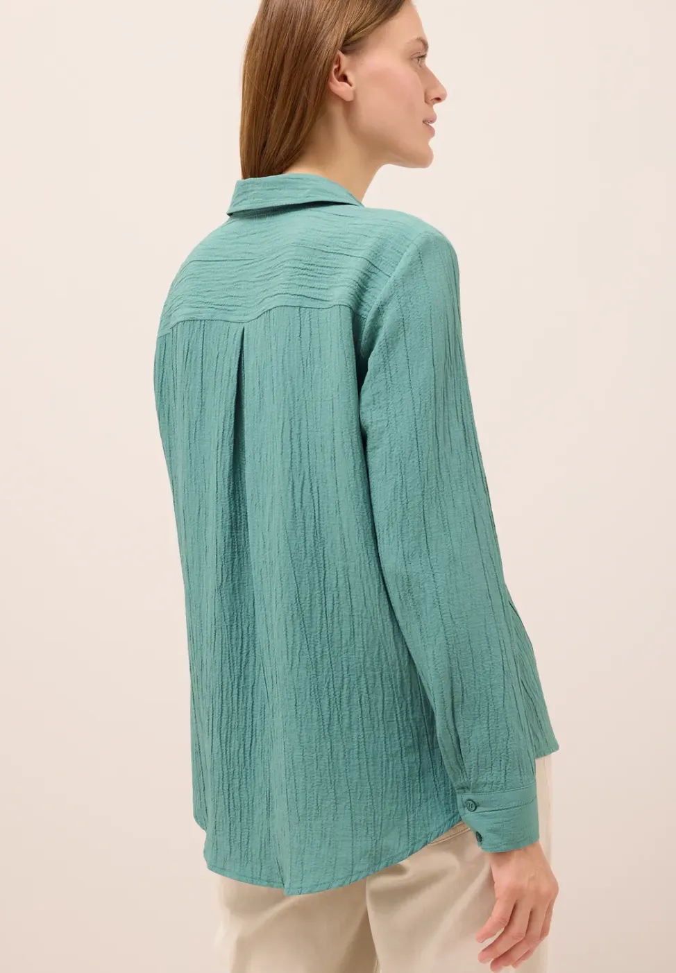 Overhemdblouse met structuur