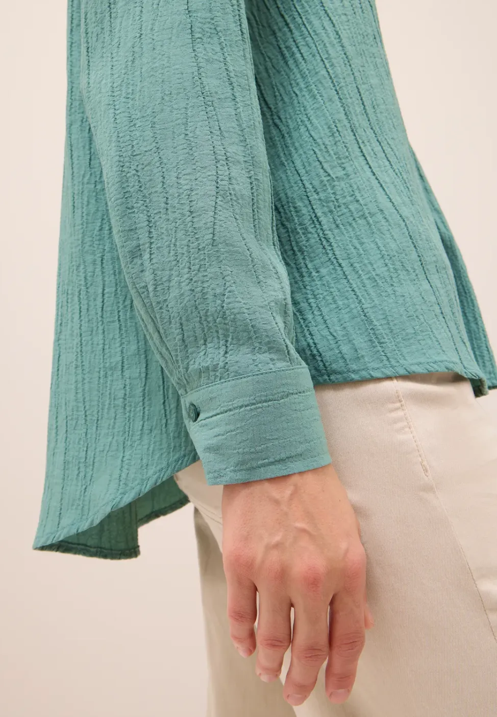 Overhemdblouse met structuur