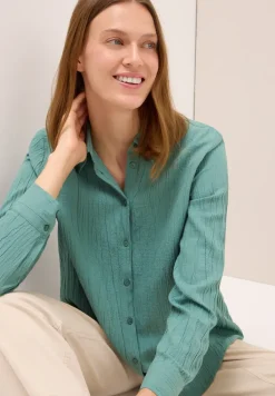 Overhemdblouse met structuur