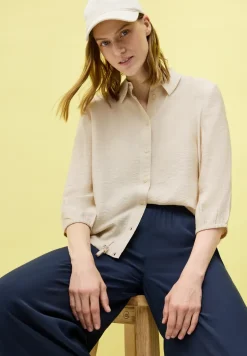 Overhemdblouse met structuur