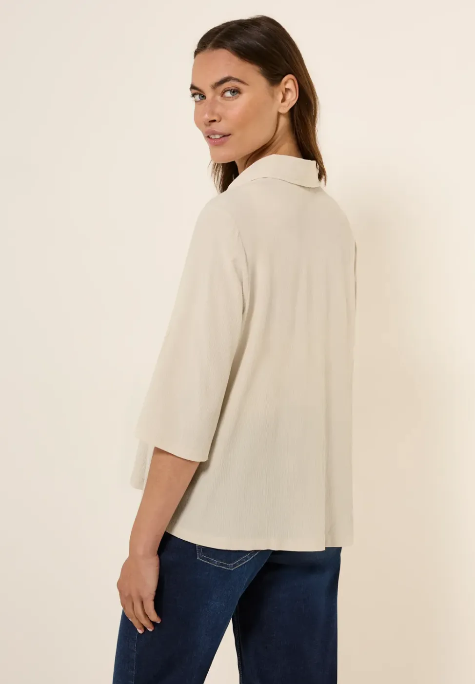 Overhemdblouse met structuur
